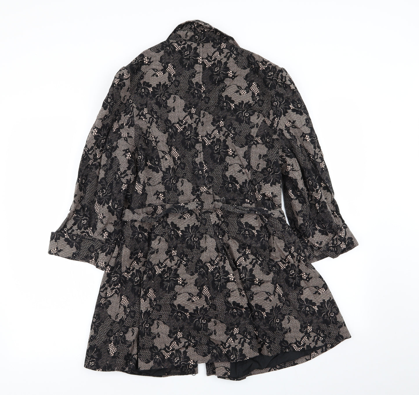 Primark Womens Multicoloured Floral  Overcoat Coat Size 16