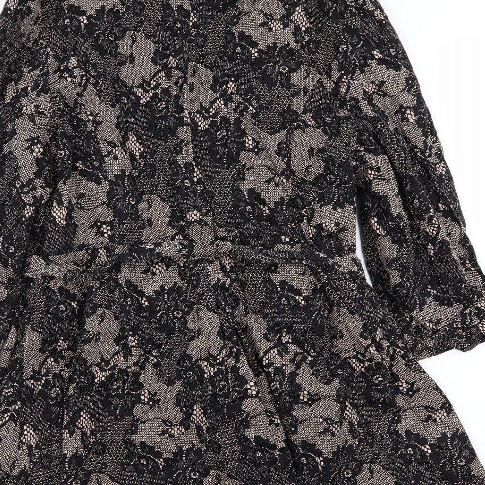 Primark Womens Multicoloured Floral  Overcoat Coat Size 16