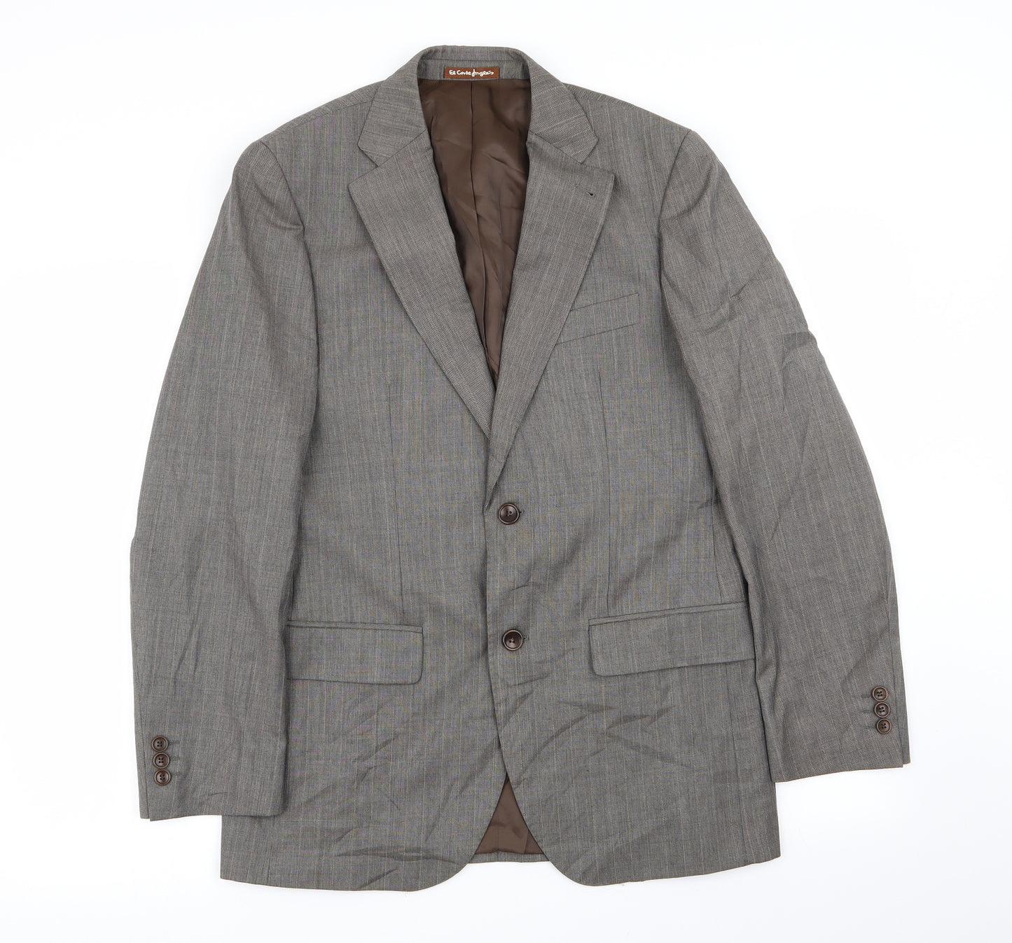 Dustin Mens Grey Striped  Jacket Blazer Size 46
