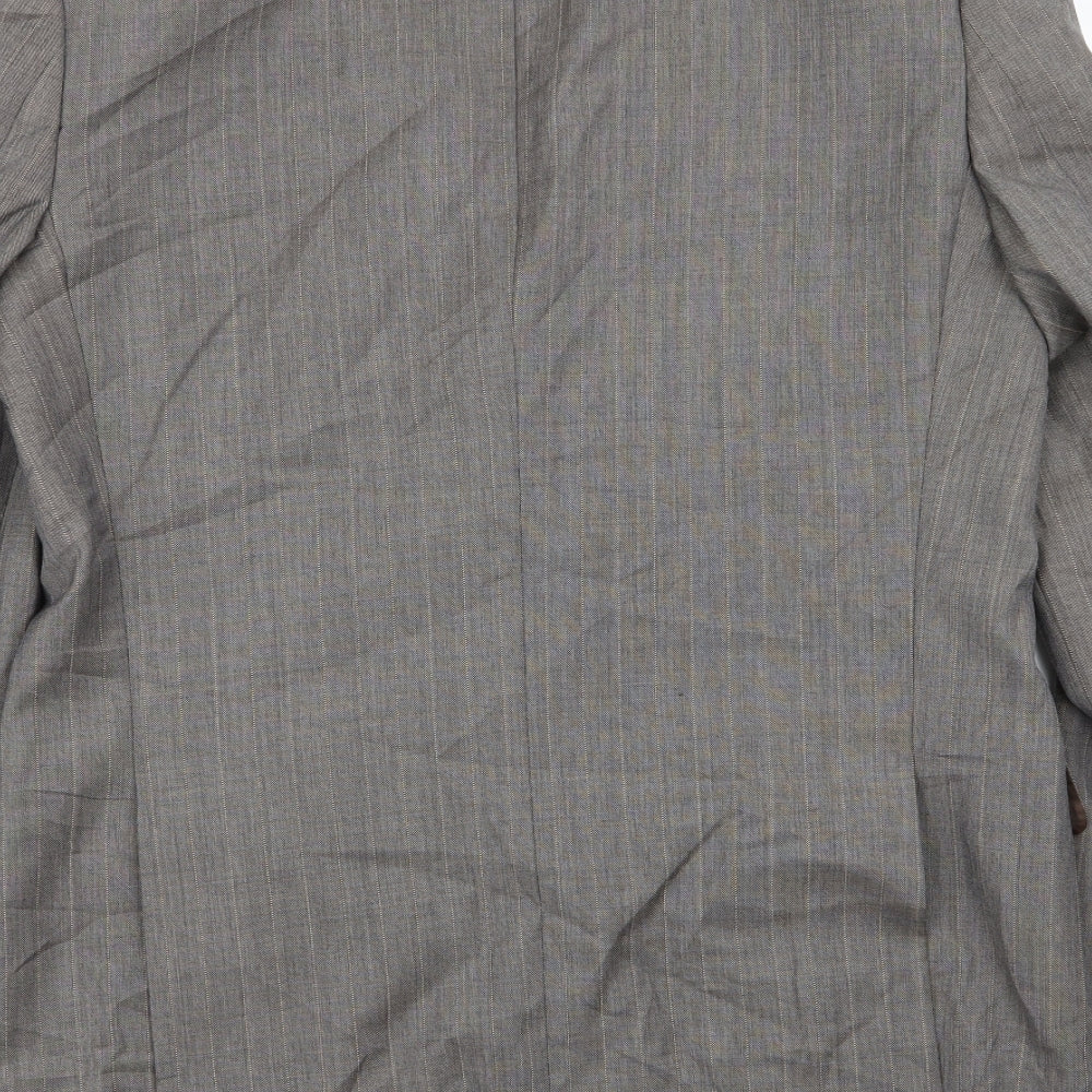 Dustin Mens Grey Striped  Jacket Blazer Size 46