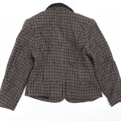 junk girl Womens Multicoloured Check  Jacket Blazer Size S