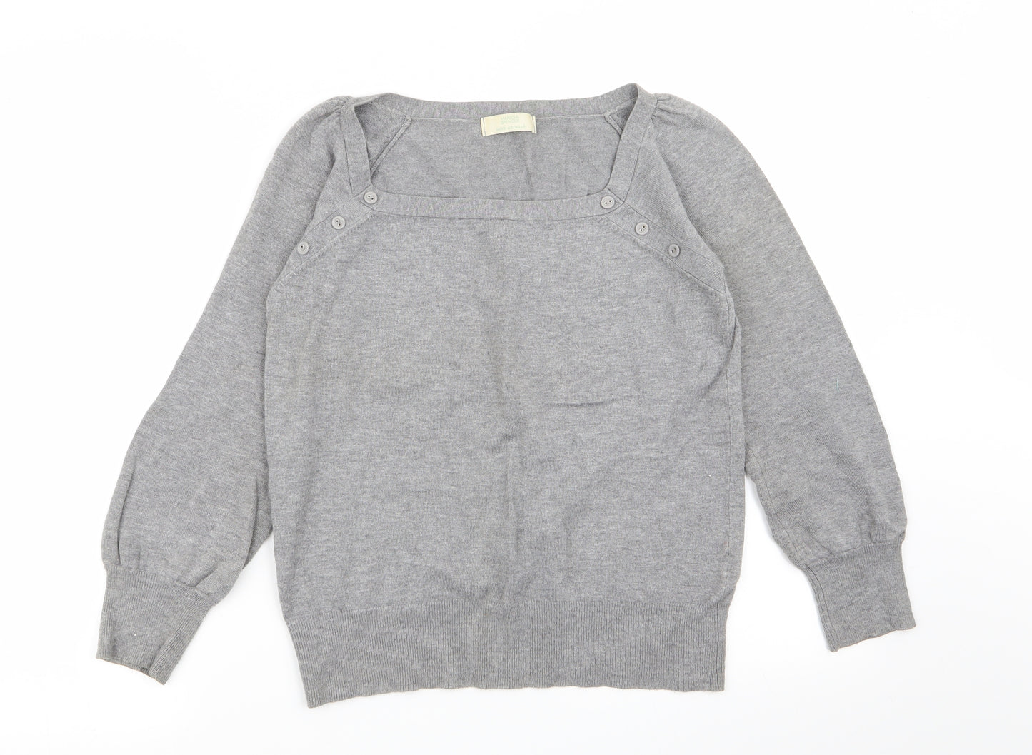 M&S Womens Grey   Pullover Jumper Size 12