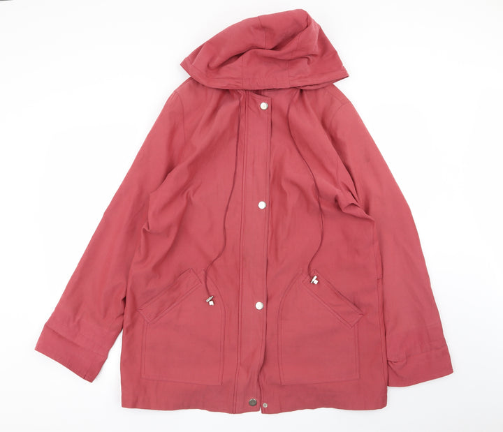 Klass Womens Pink Overcoat Coat Size M