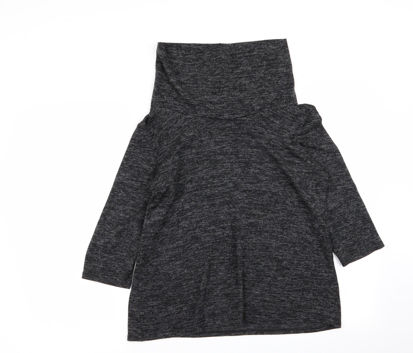 Tru Collection Womens Grey   Basic T-Shirt Size 12