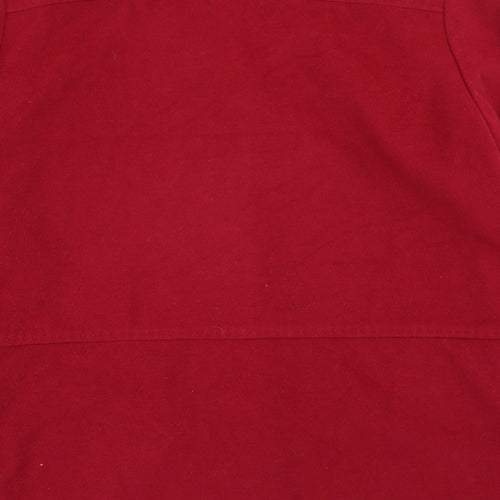 M&S Womens Red   Overcoat Coat Size 14