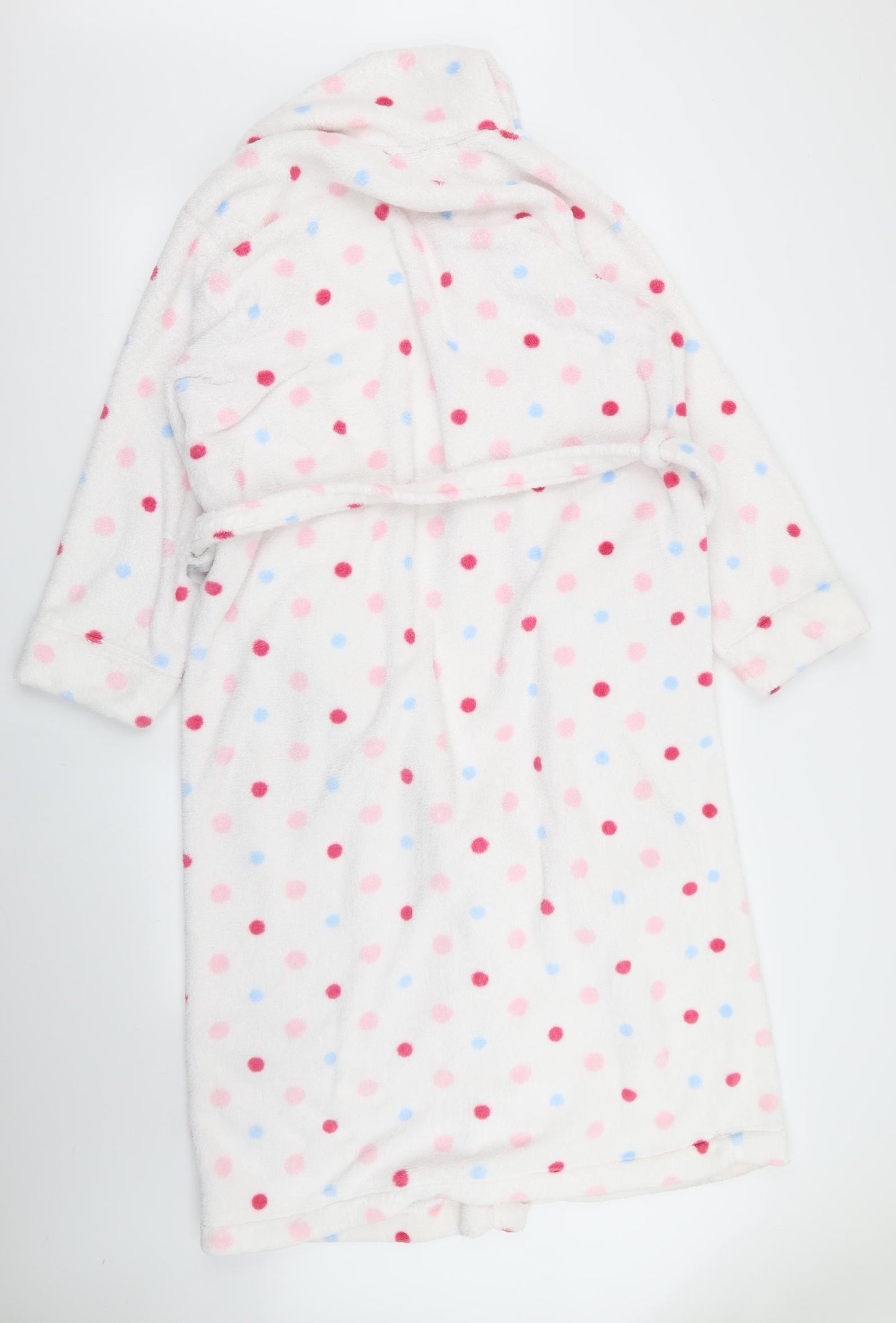 presence Womens White Polka Dot  Babydoll Robe Size 12  - size 12-14