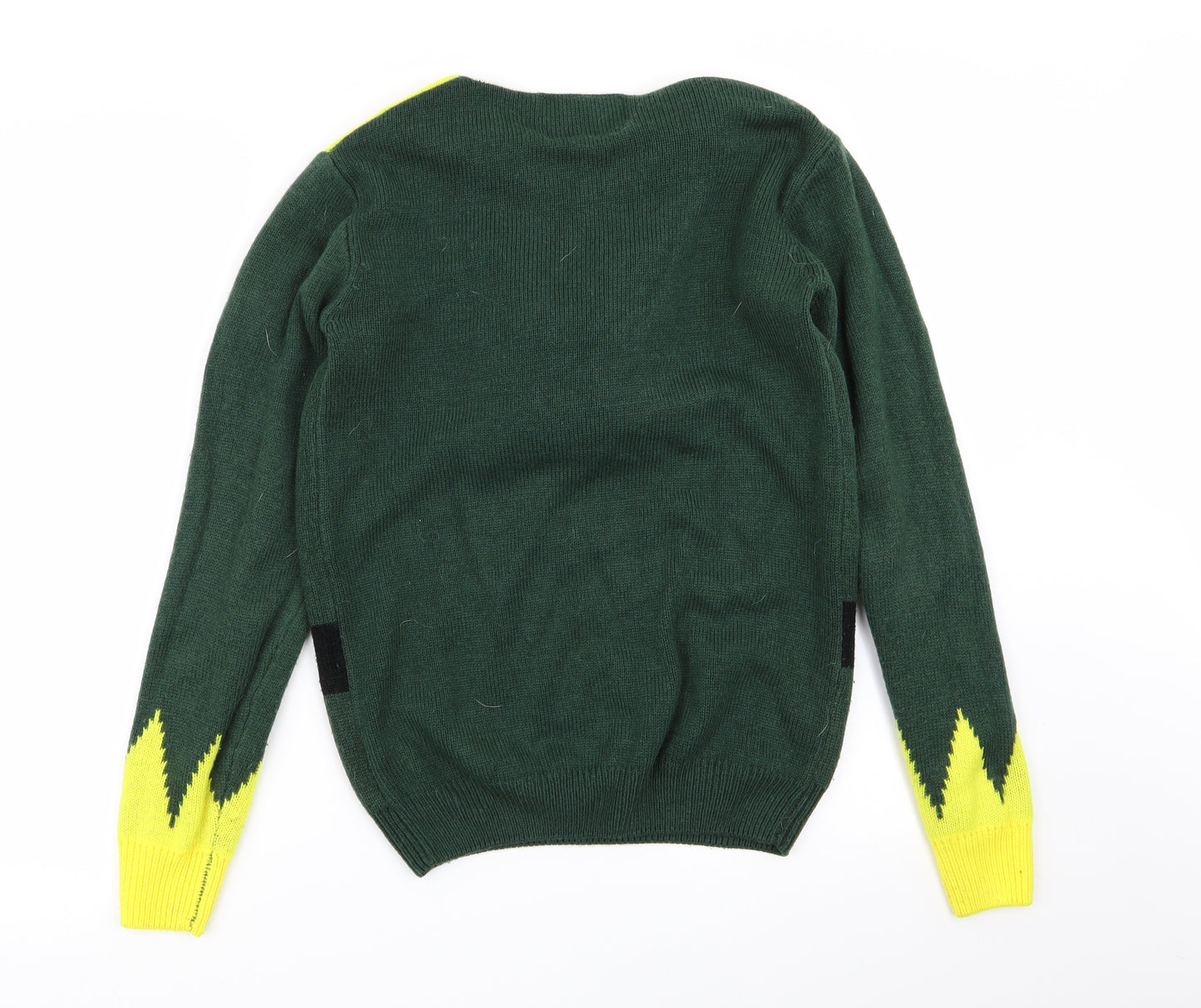 Cedar Wood State Mens Multicoloured Geometric  Pullover Jumper Size S  - christmas