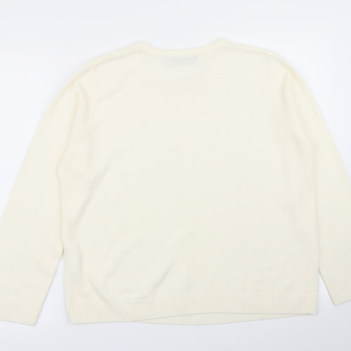 Pure & Natural Womens Ivory   Pullover Jumper Size 18