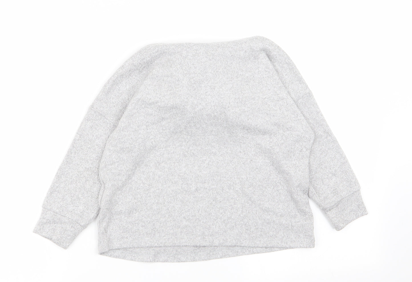 M&S Girls Grey   Pullover Jumper Size 5-6 Years