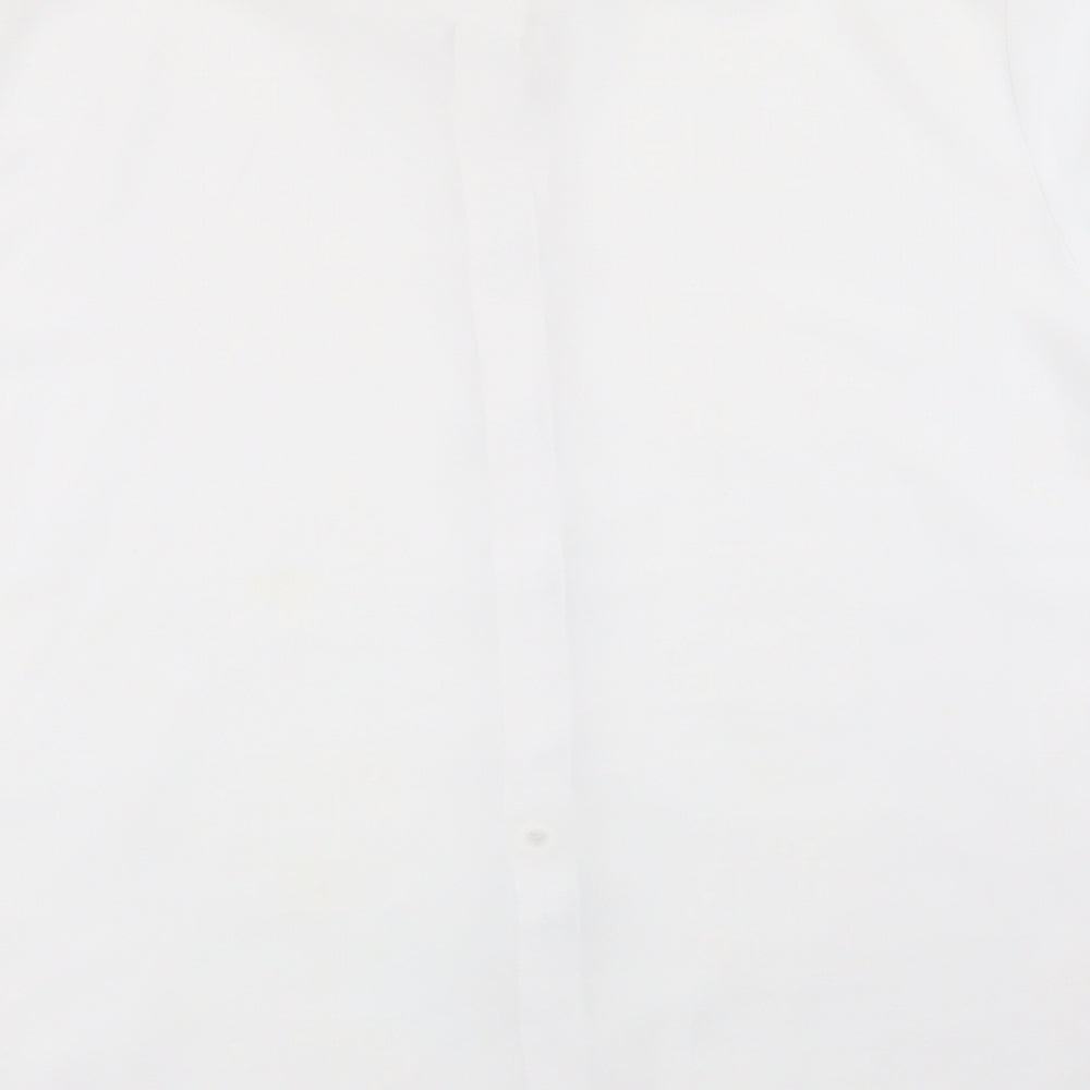 canda Womens White Geometric  Basic Button-Up Size 14