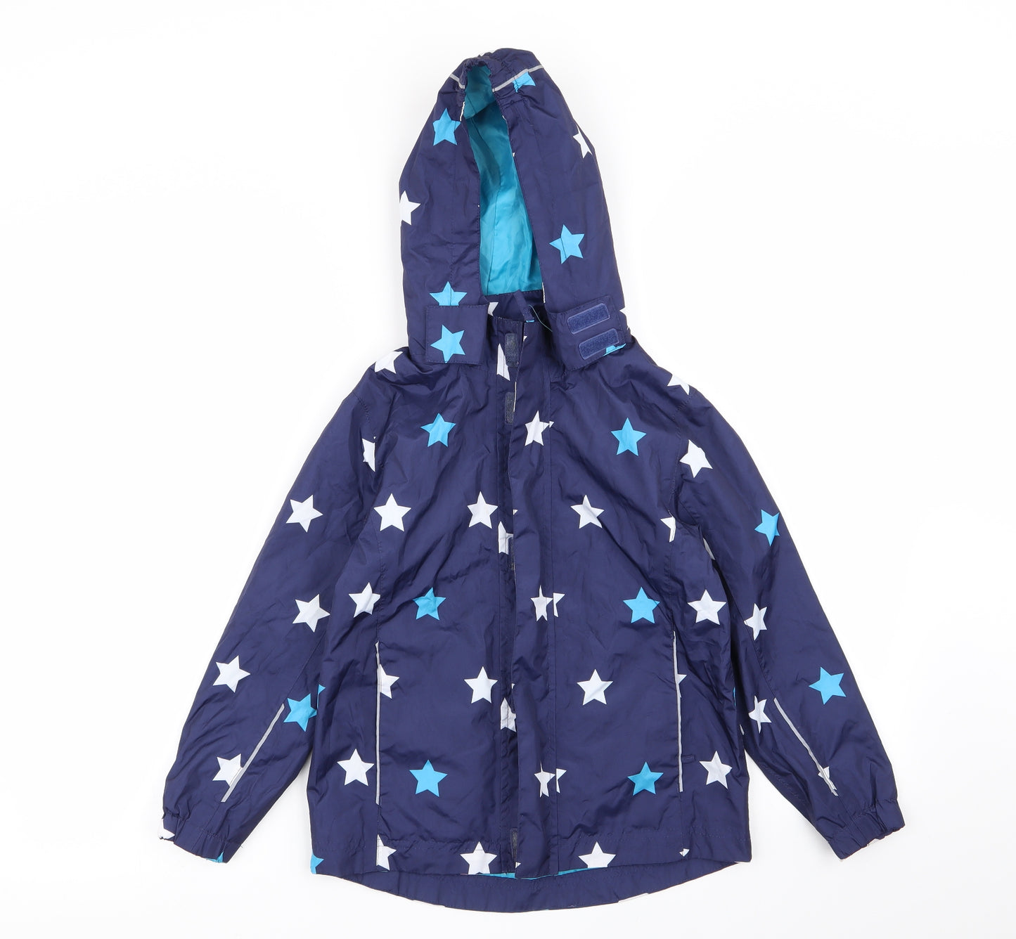 Crane Boys Blue   Rain Coat Coat Size 7-8 Years  - star design