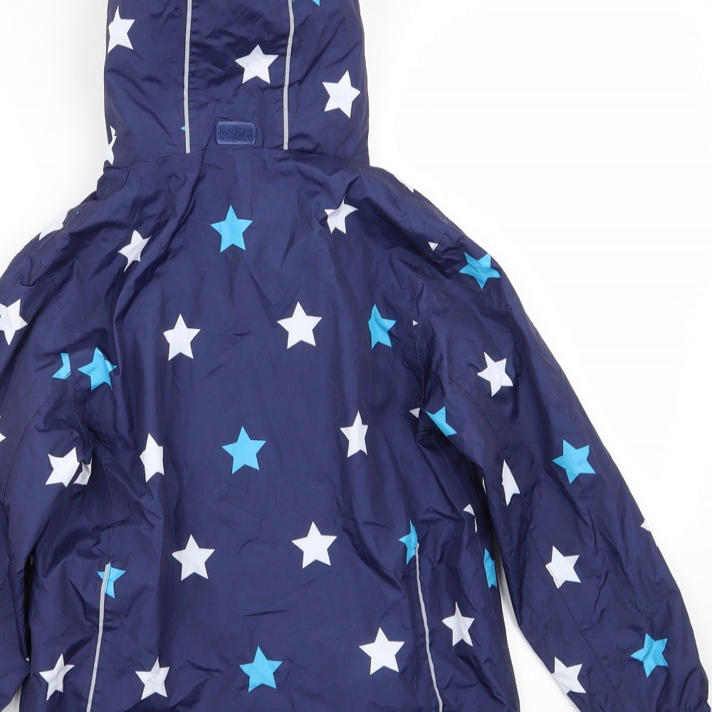 Crane Boys Blue   Rain Coat Coat Size 7-8 Years  - star design