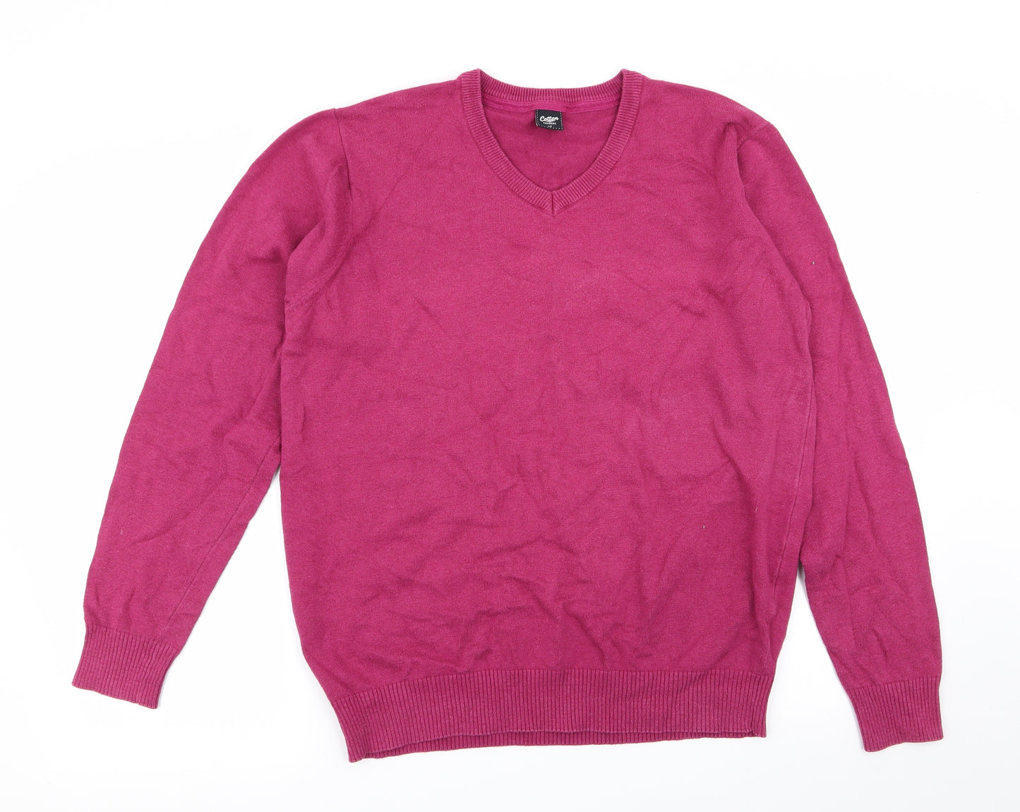 Cotton Traders Mens Pink   Pullover Jumper Size L