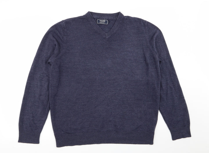 Maine Mens Blue Pullover Jumper Size S