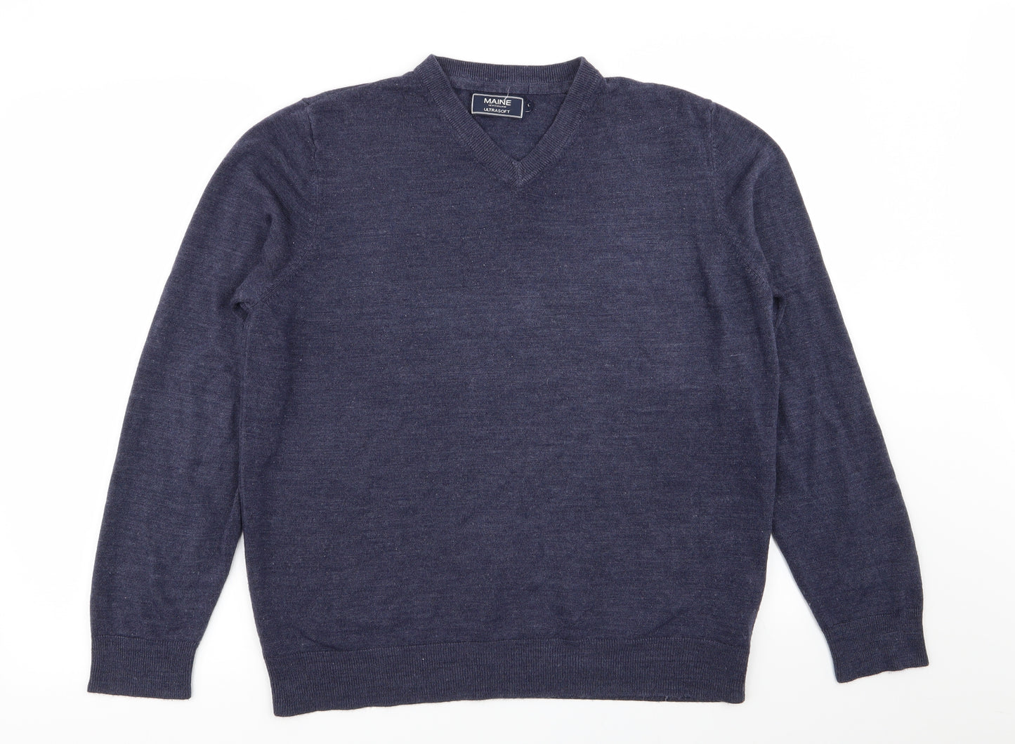 Maine Mens Blue   Pullover Jumper Size S