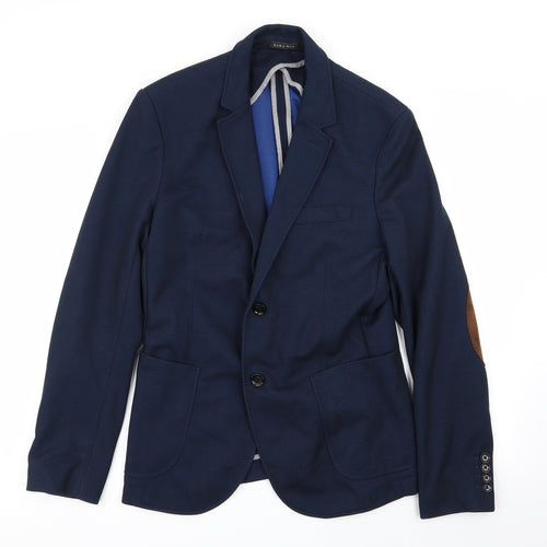Zara Mens Blue   Jacket Blazer Size 40