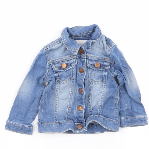 F&F Girls Blue   Jacket  Size 9-12 Months  - denim jacket