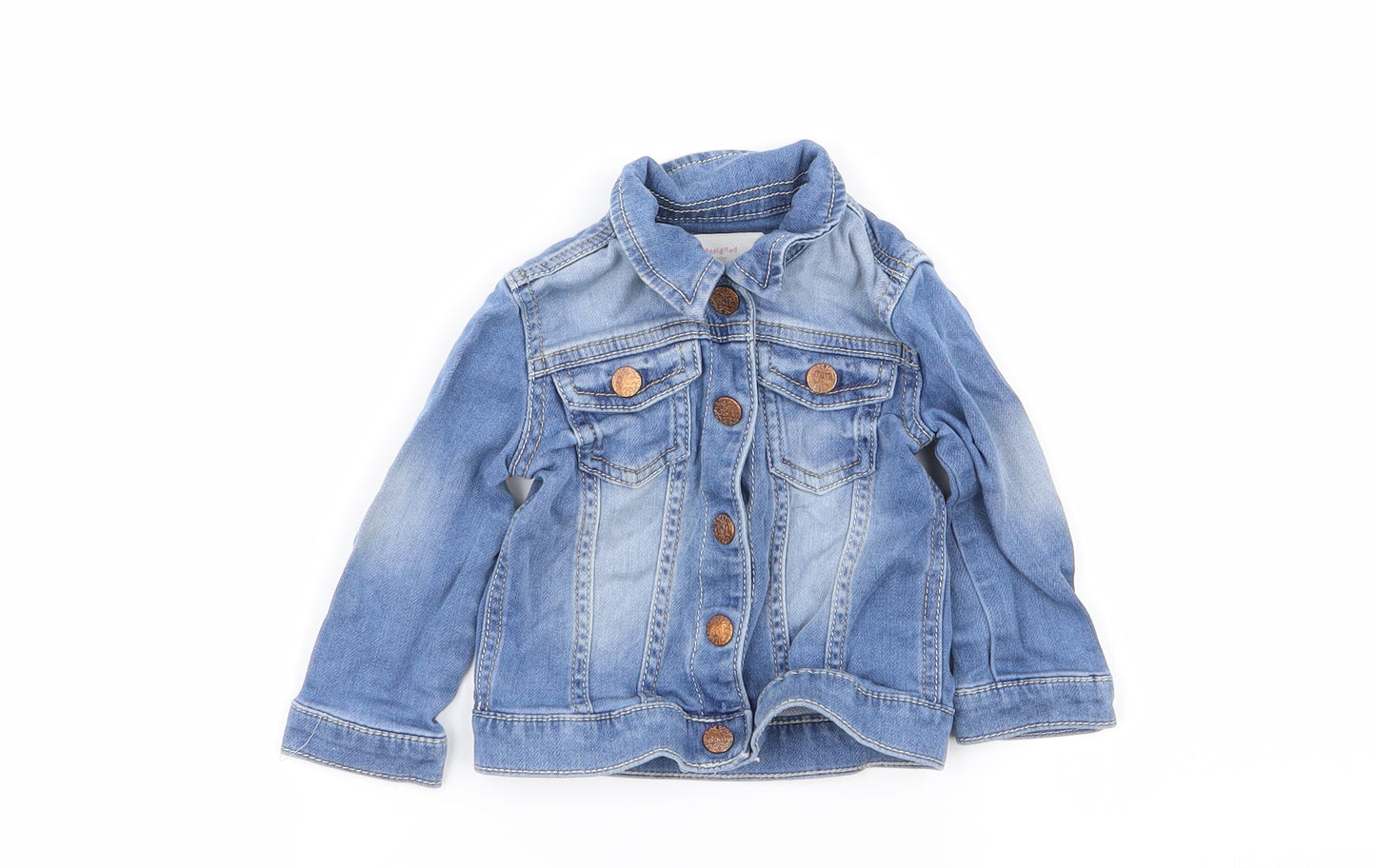 F&F Girls Blue   Jacket  Size 9-12 Months  - denim jacket