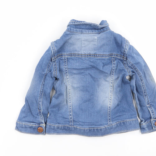 F&F Girls Blue   Jacket  Size 9-12 Months  - denim jacket