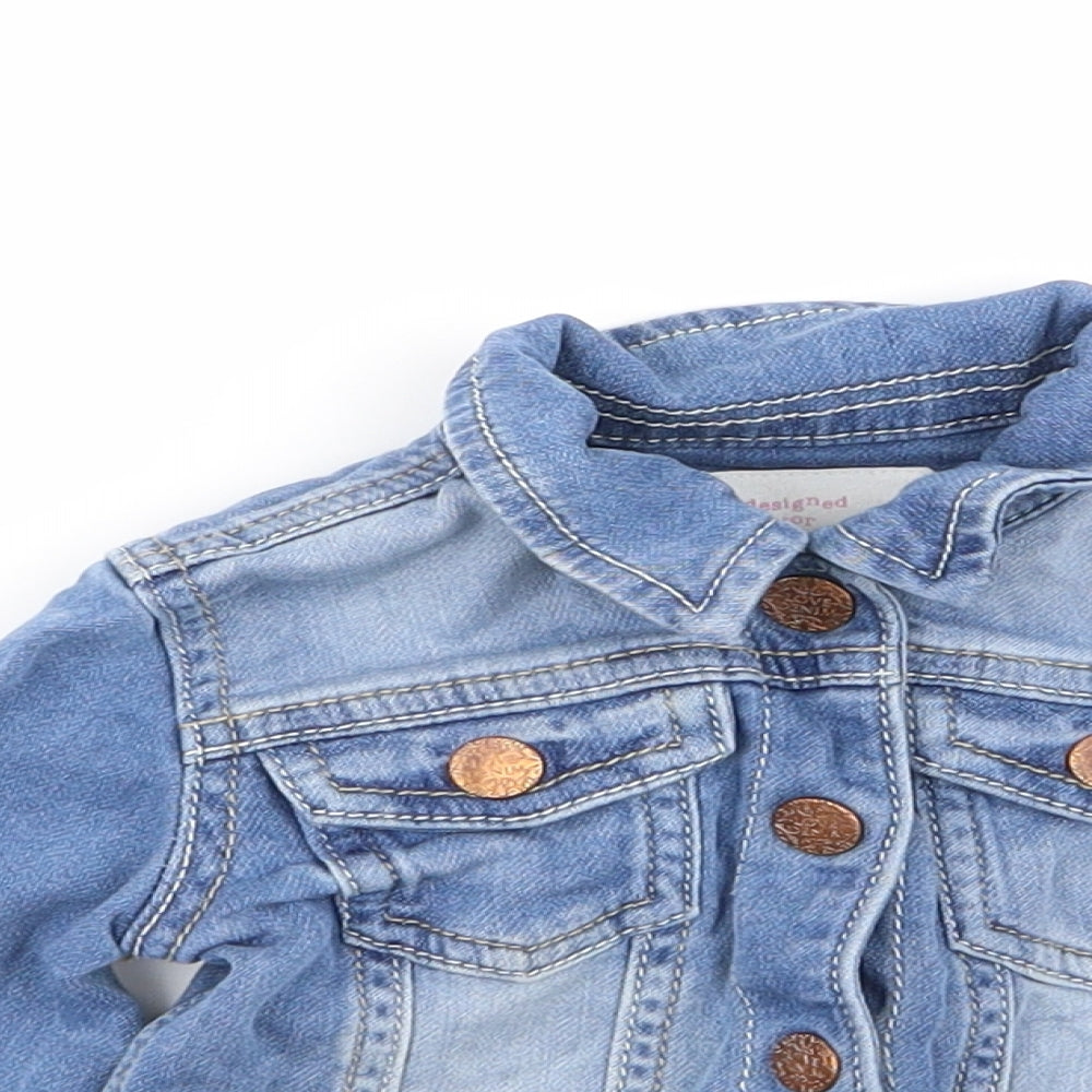 F&F Girls Blue   Jacket  Size 9-12 Months  - denim jacket