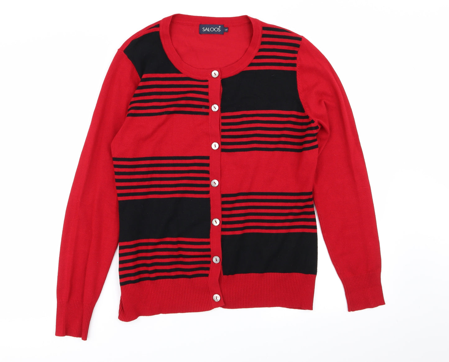 Saloos Womens Multicoloured Striped  Cardigan Jumper Size L