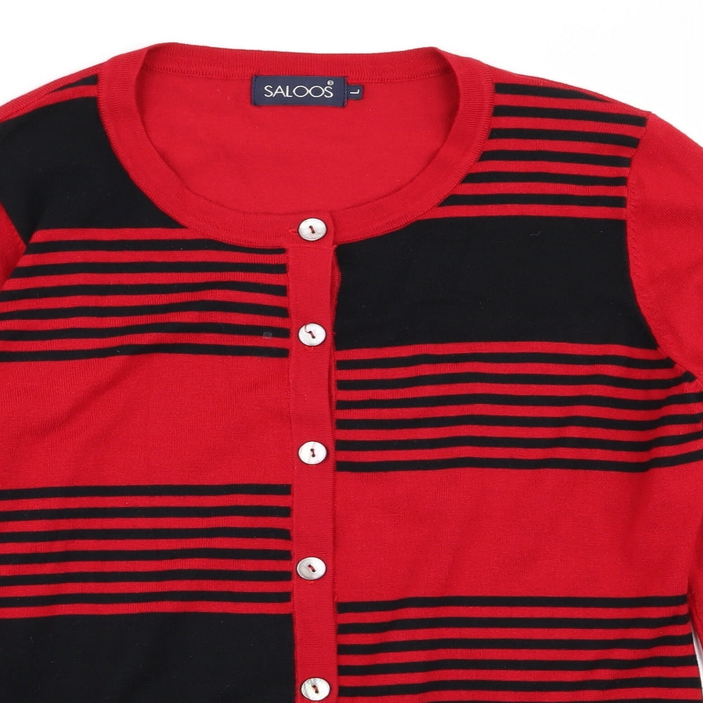 Saloos Womens Multicoloured Striped  Cardigan Jumper Size L