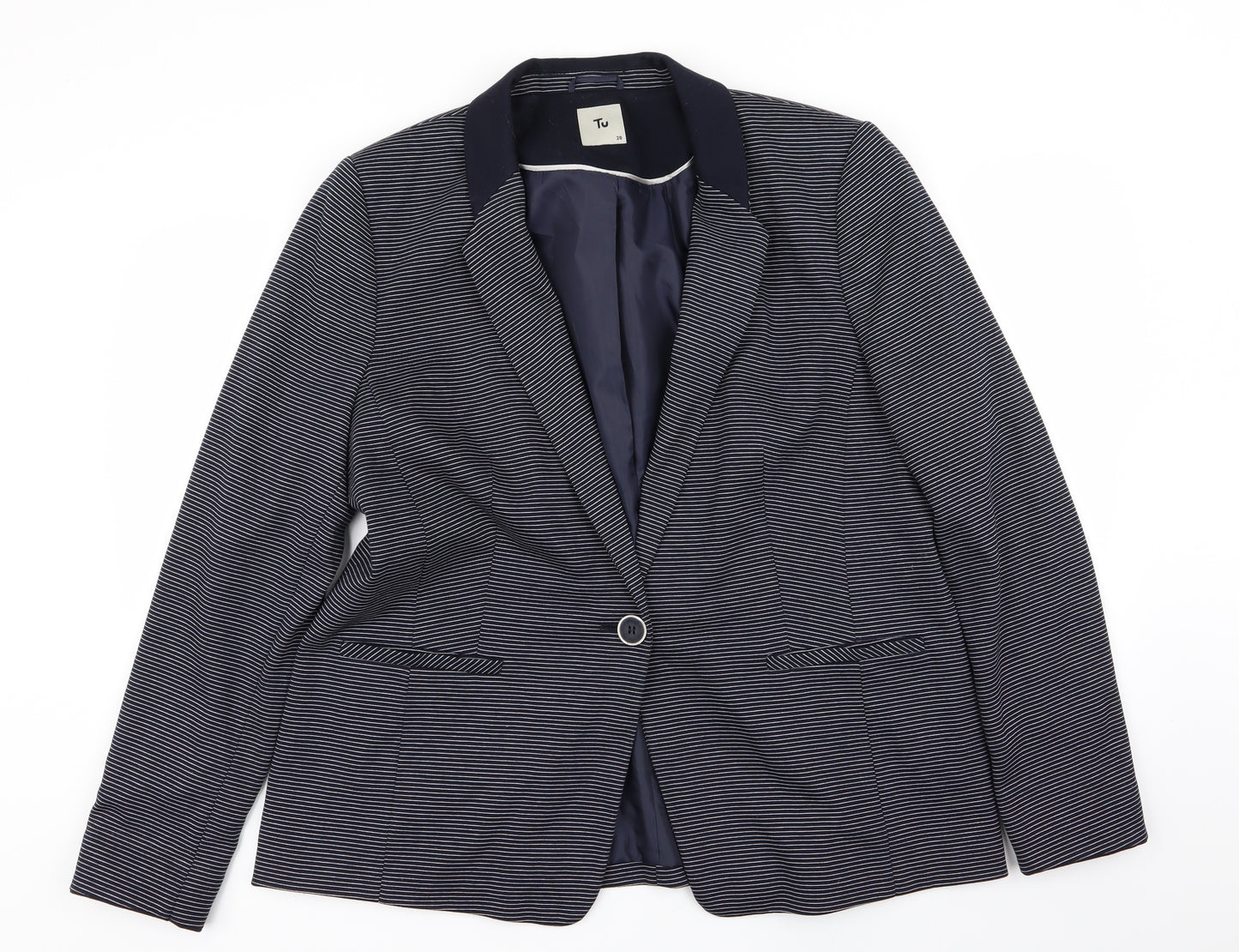 TU Womens Multicoloured Striped  Jacket Blazer Size 20