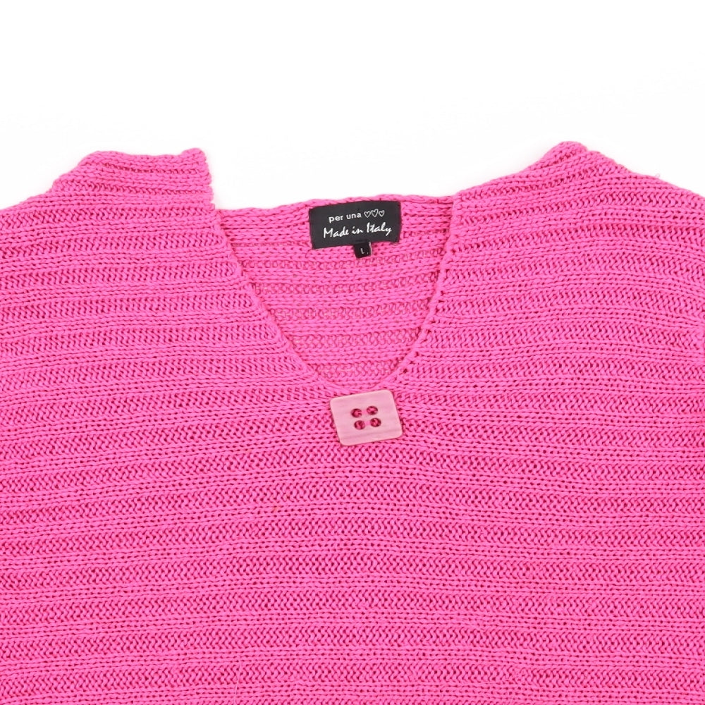 Per Una Womens Pink   Pullover Jumper Size L
