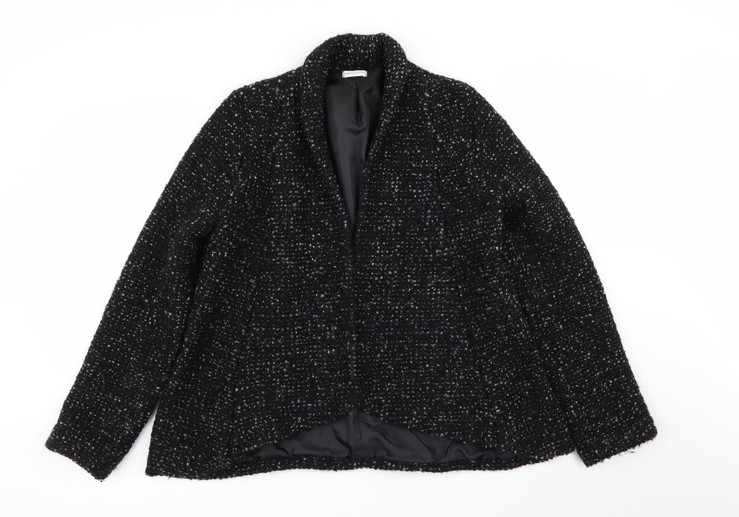 minute Womens Black   Overcoat Coat Size 10