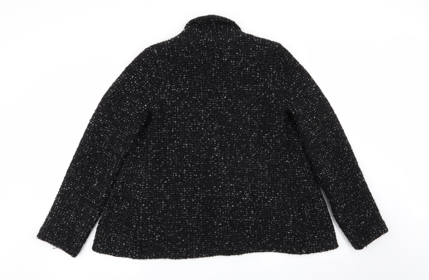 minute Womens Black   Overcoat Coat Size 10