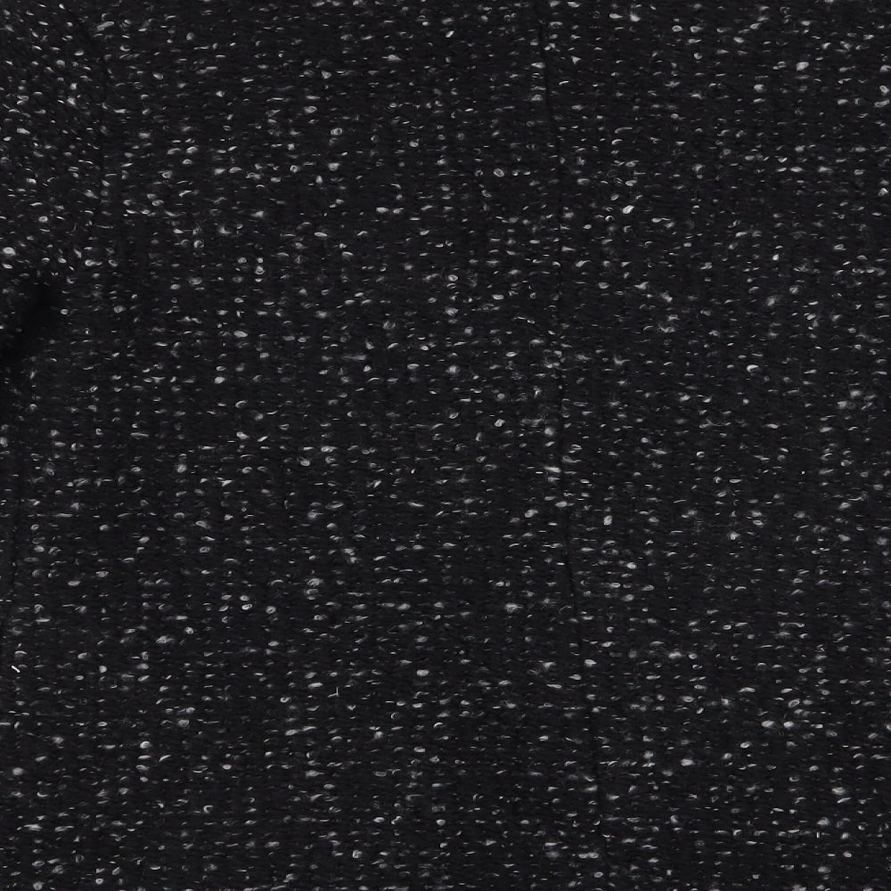 minute Womens Black   Overcoat Coat Size 10