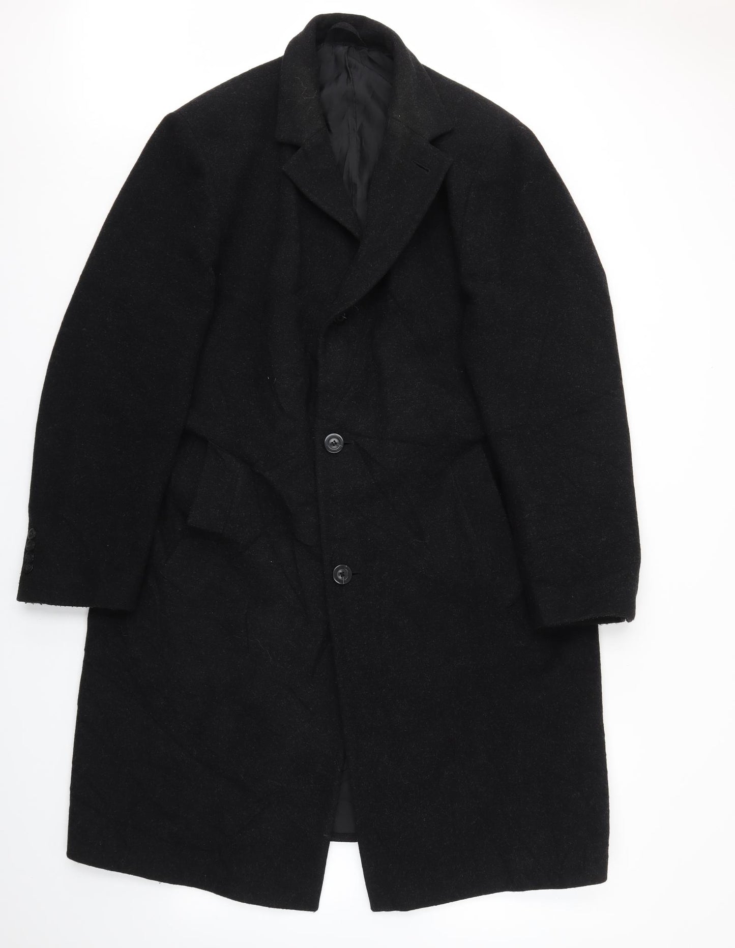 M&S Mens Black   Jacket Coat Size L