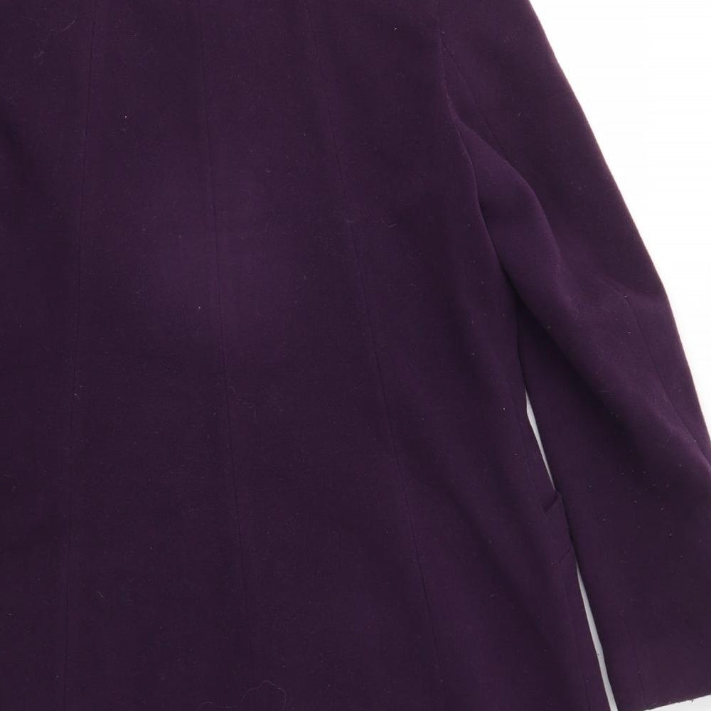 M&S Womens Purple   Jacket Coat Size 16
