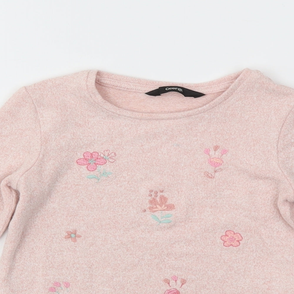 George Girls Pink   Pullover Jumper Size 3-4 Years