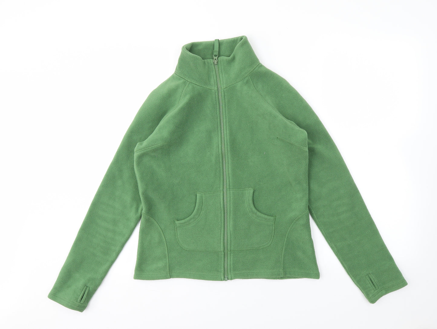 M&S Womens Green   Full Zip Jumper Size 10