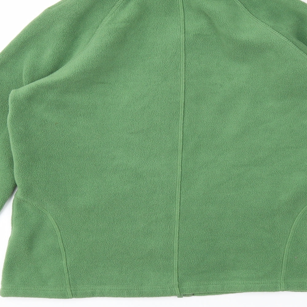 M&S Womens Green   Full Zip Jumper Size 10