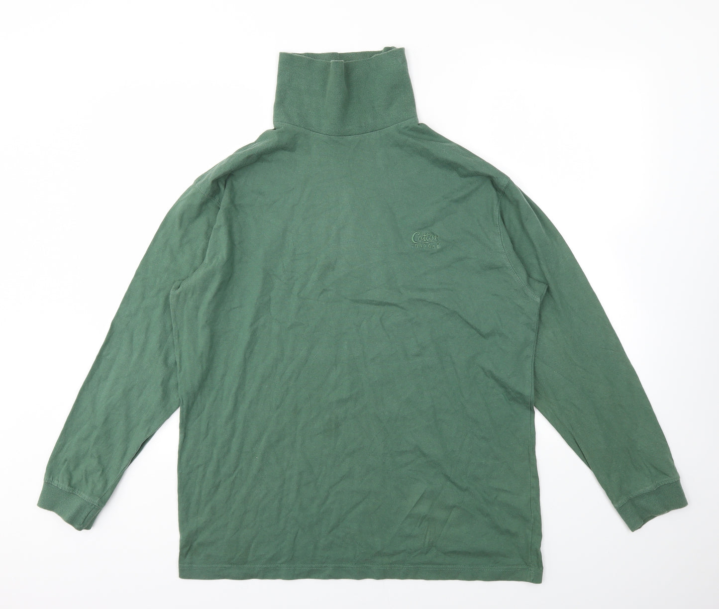 Cotton Traders Mens Green    T-Shirt Size L