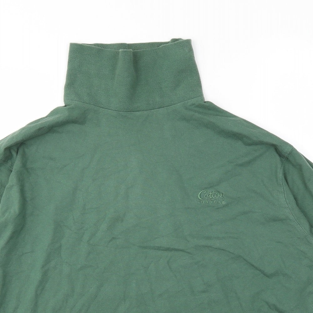 Cotton Traders Mens Green    T-Shirt Size L