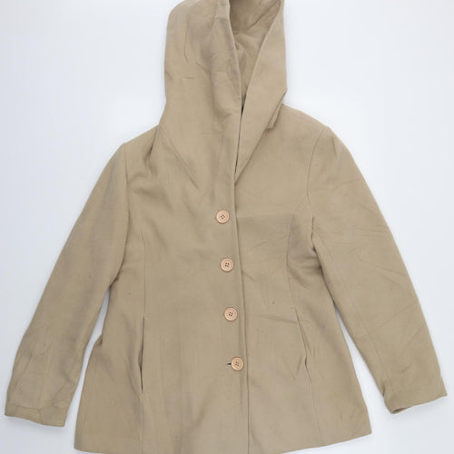 Preworn Womens Beige   Jacket Coat Size 14
