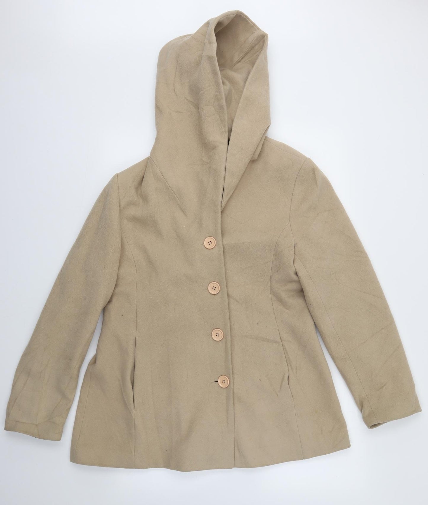 Preworn Womens Beige   Jacket Coat Size 14
