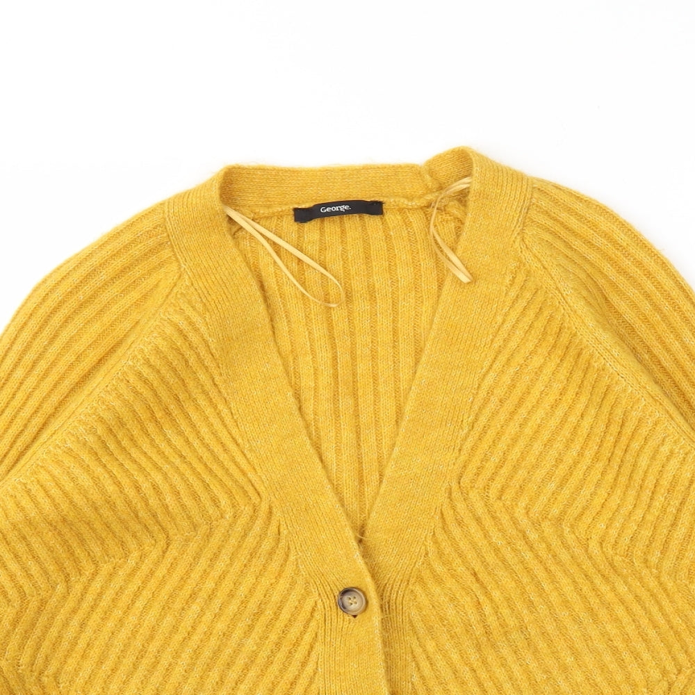 George Womens Yellow   Cardigan Jumper Size M