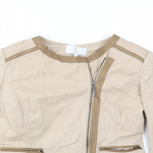 CC Womens Beige   Jacket Coat Size 10
