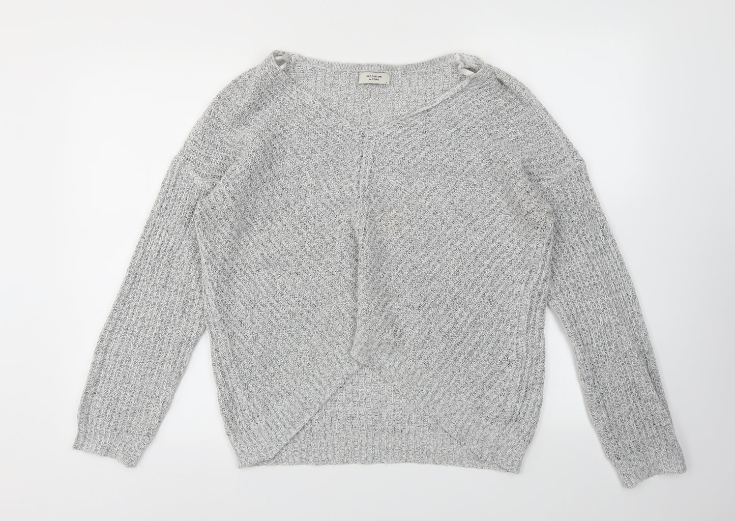 JACQUELINE  Womens Grey   Pullover Jumper Size M