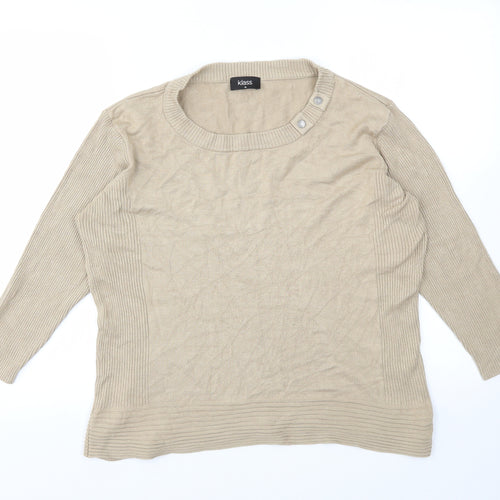 Klass Womens Beige   Pullover Jumper Size XL