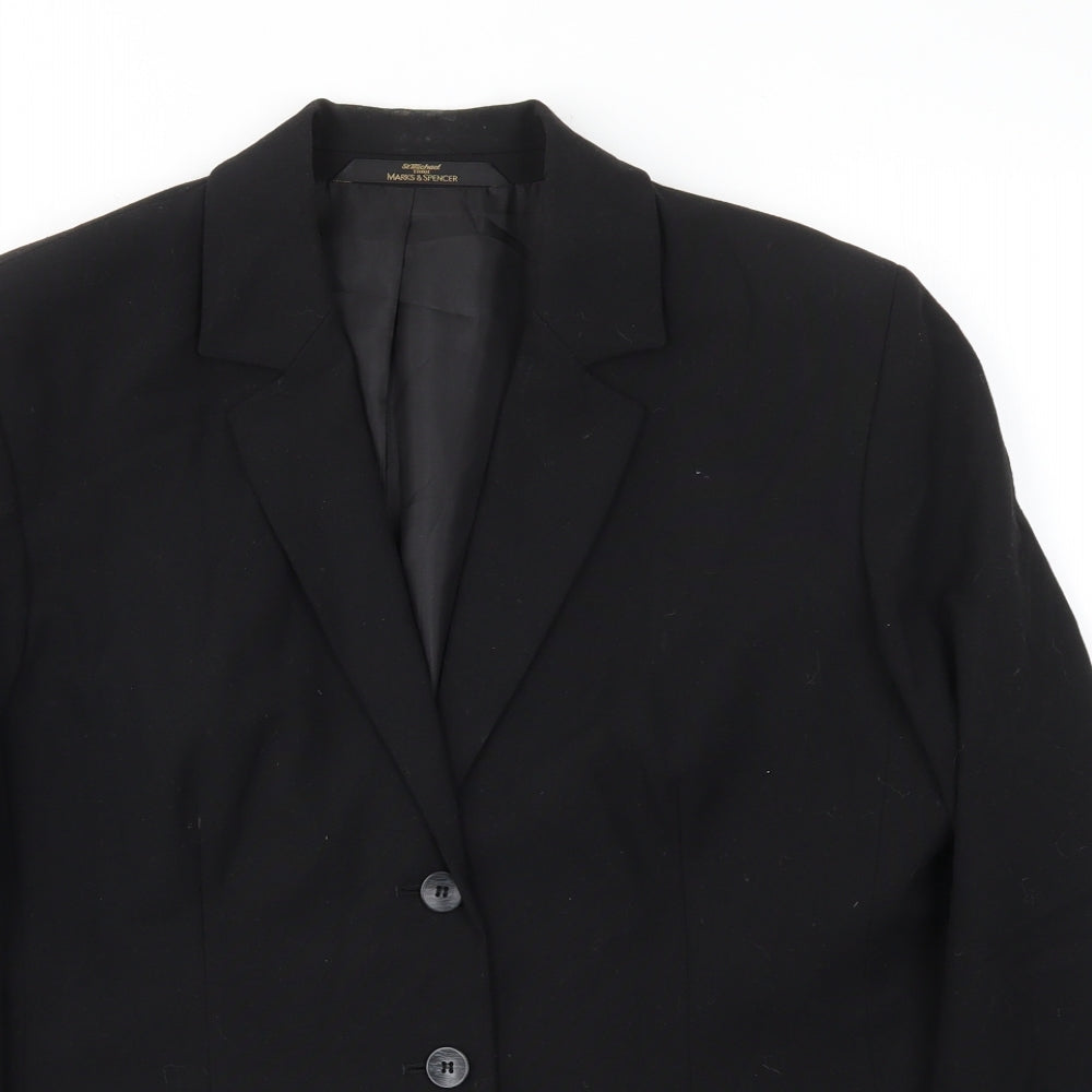 M&S Womens Black   Jacket Blazer Size 16