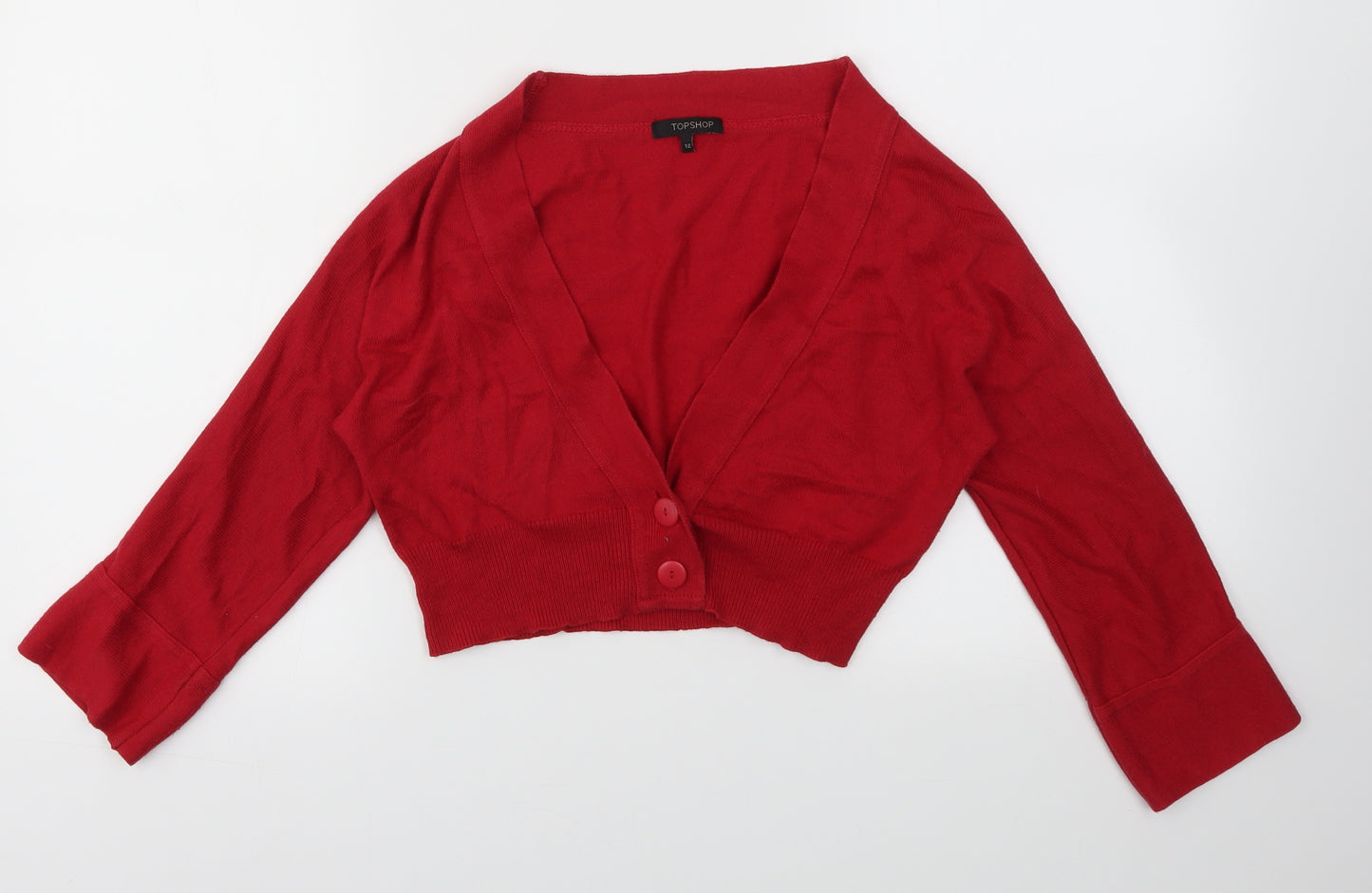 Topshop Womens Red   Cardigan Jumper Size 12