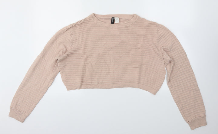 H&M Womens Orange   Pullover Jumper Size L