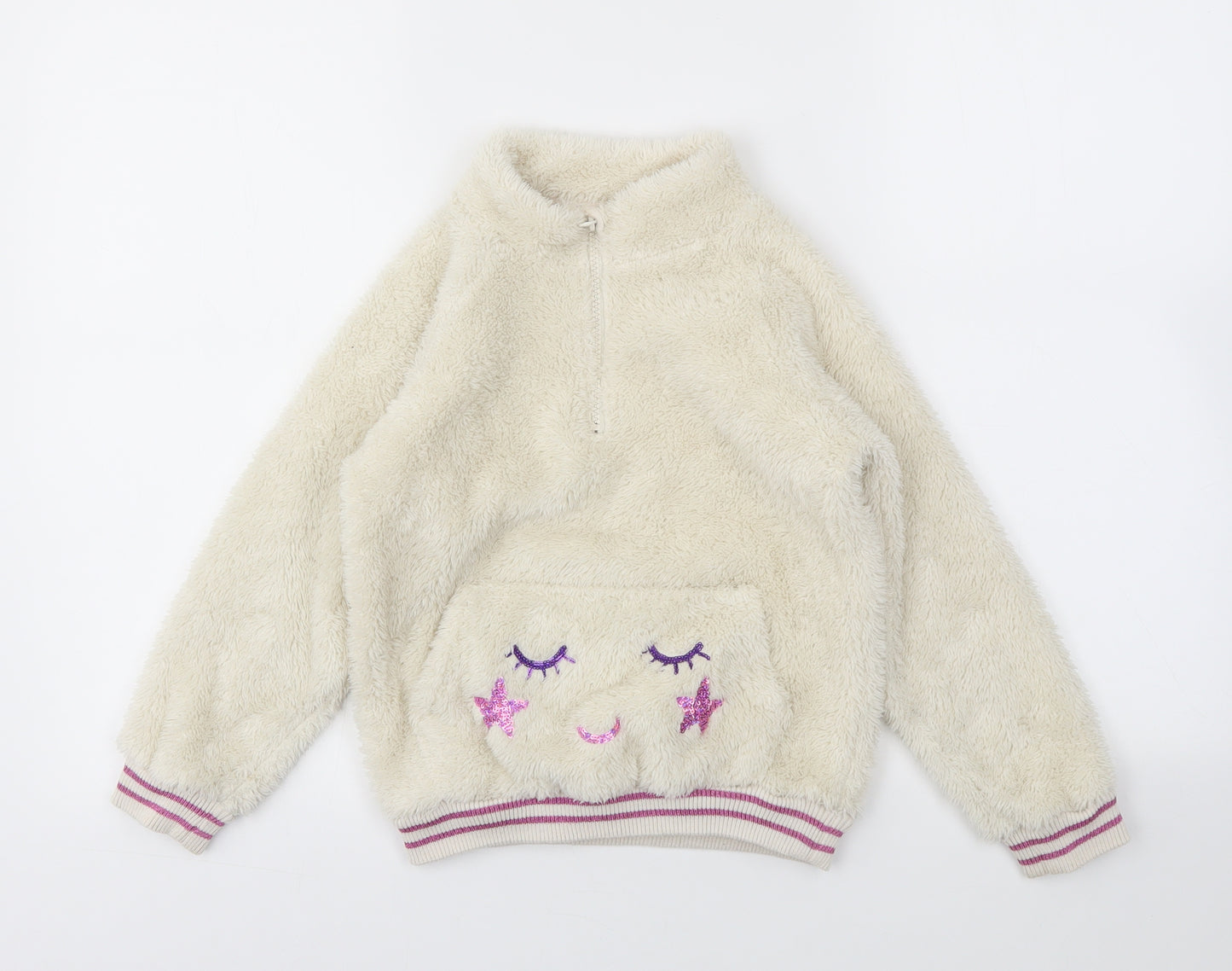 TU Girls Ivory   Pullover Sweatshirt Size 6-7 Years