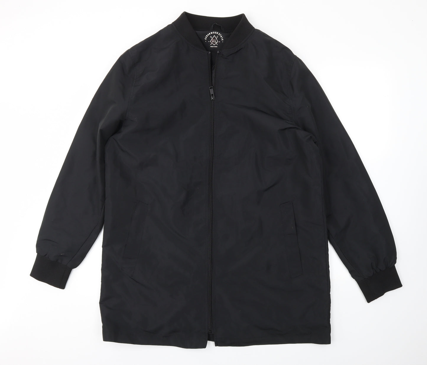Cedar Wood State Mens Black   Jacket Coat Size XL