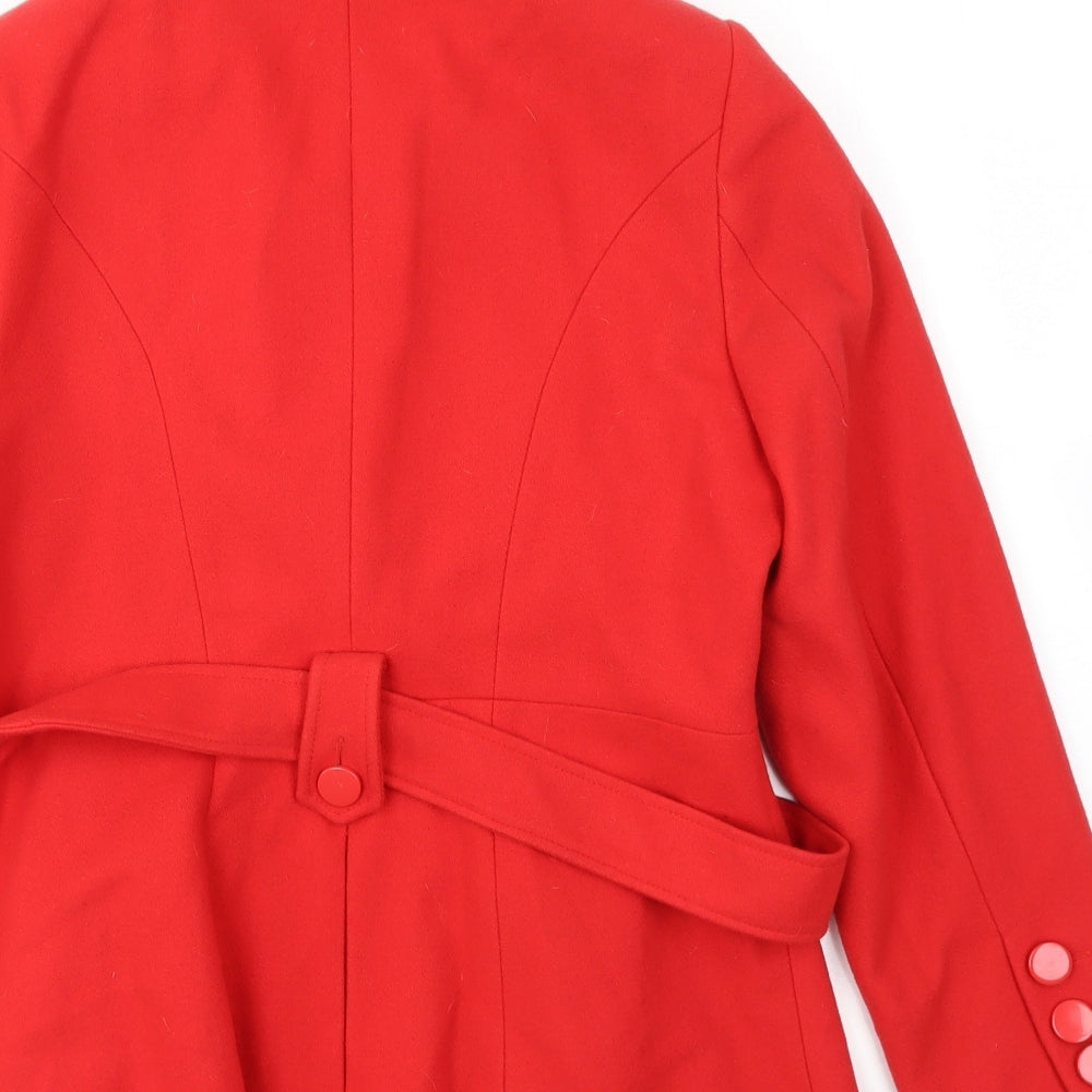 M&S Womens Red   Jacket Coat Size 14